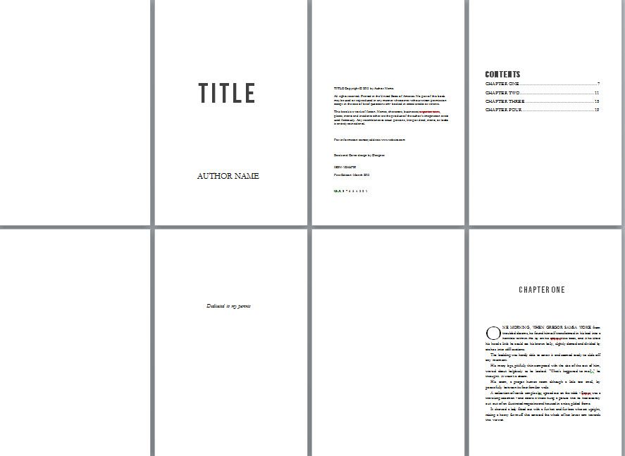 Design your own book  layout for print in Microsoft Word  