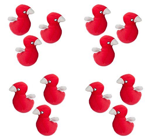 ZippyPaws Medium Birds, Burrow Squeaky Plush Dog Toys (12 Pack) | Plush ...