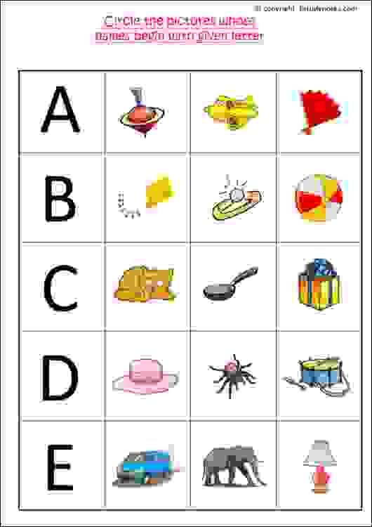 Circle All The Letter A Worksheet