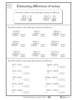 Worksheets, word lists and activities. | GreatSchools | Money ...