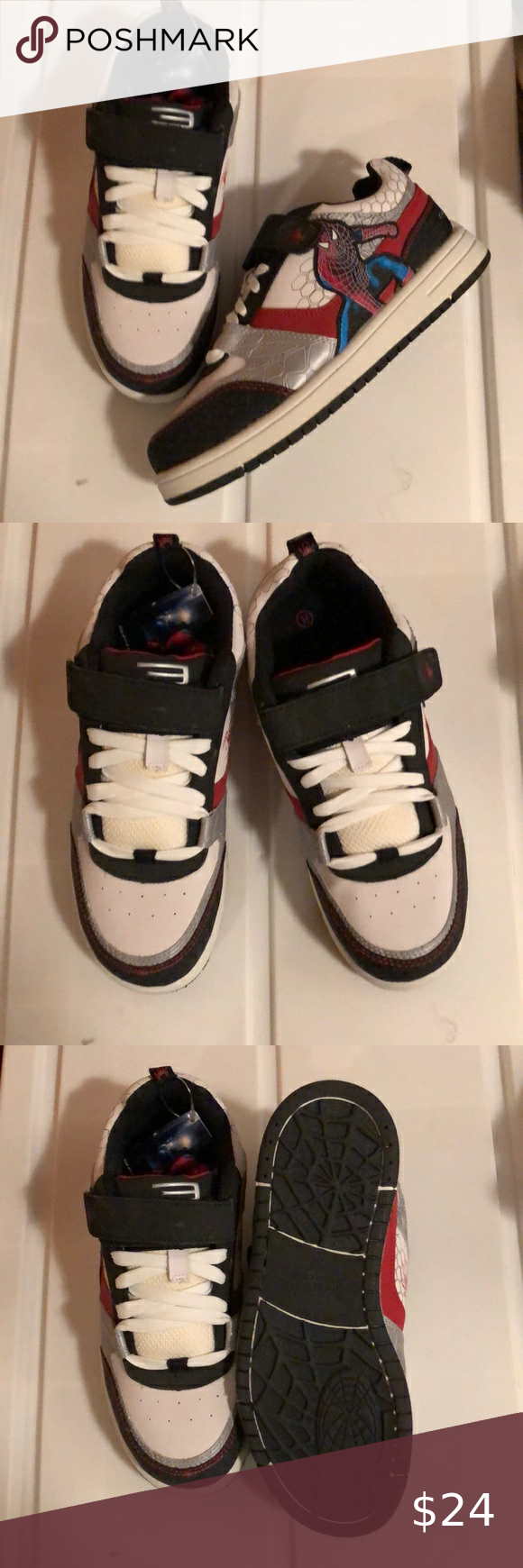 Shoes Marvel Spiderman 3 boys new size 3.5M laces | Marvel shoes ...