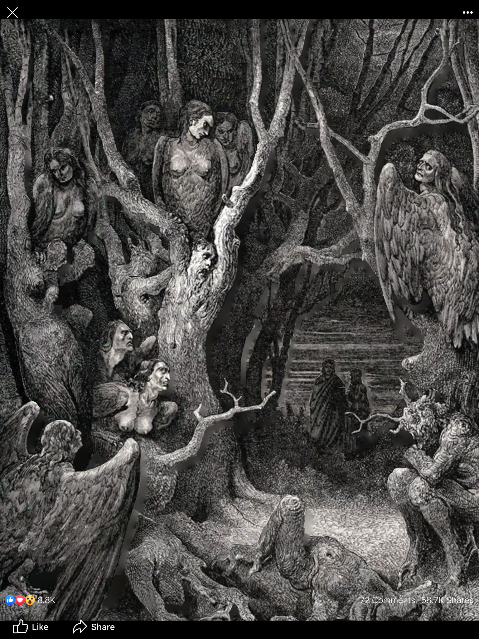 Old Illustration of People in the Woods