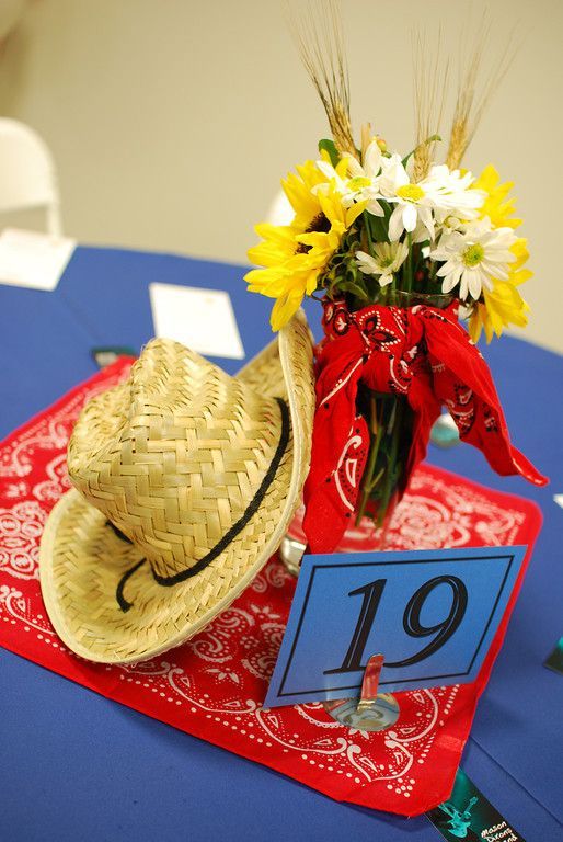 table centerpiece | Pat & Andrea's | Western theme party, Western party ...