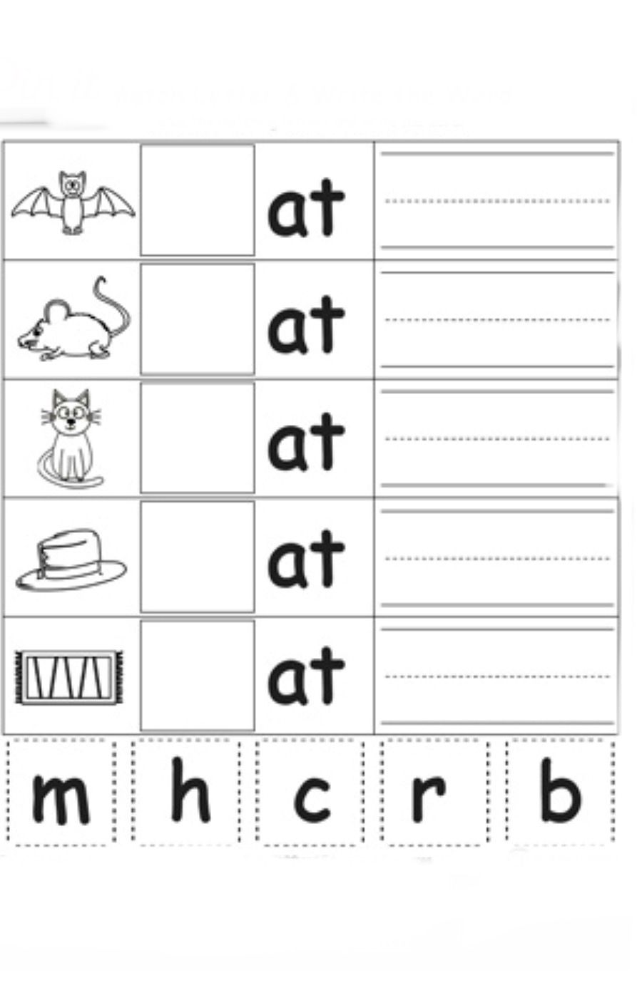 Worksheets For Word Families For Kindergarten - Printable Word Searches