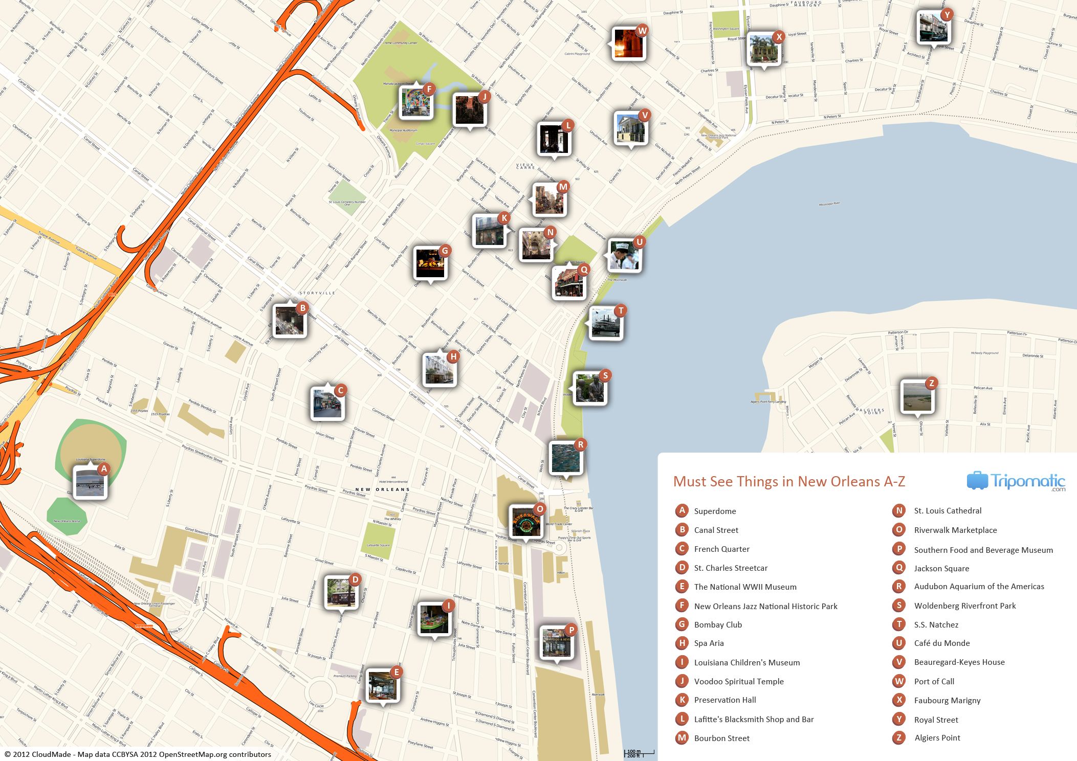 Printable New Orleans Tourist Map - Printable Templates Web2