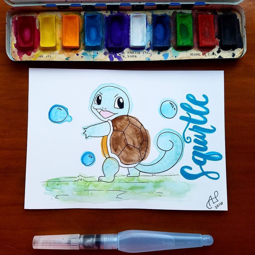 Squirtle was so much fun to draw! I love being able to create pieces ...