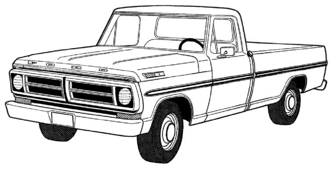 Dually Pickup Truck Coloring Pages