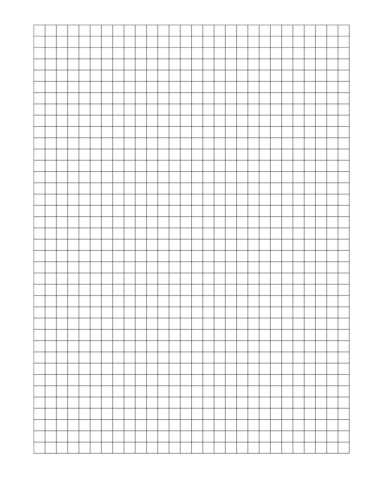 8 1/2 X 11 Graph Paper Printable