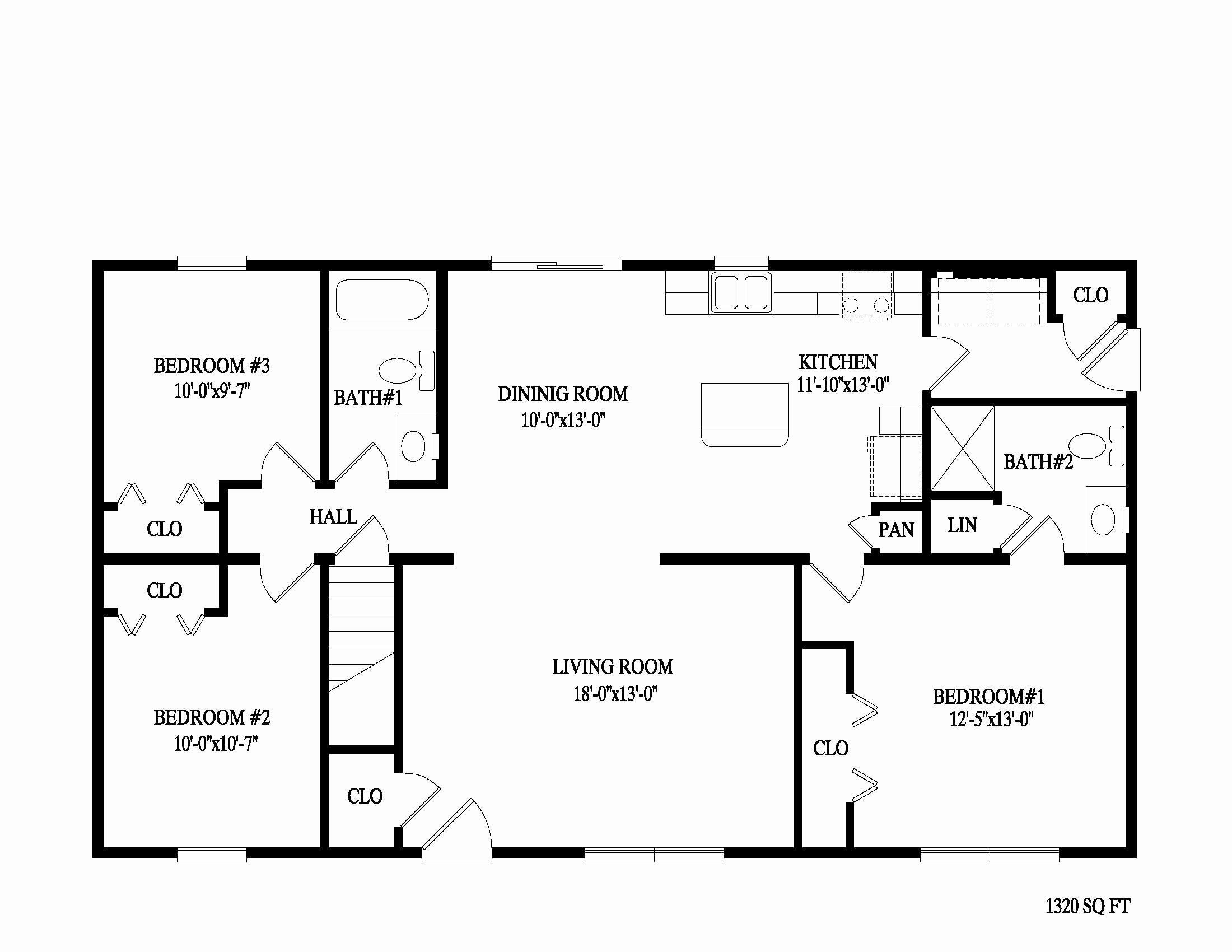 Three Bedroom Ranch House Plans Inspirational Ranch Wheatfieldbedroom house inspirational 