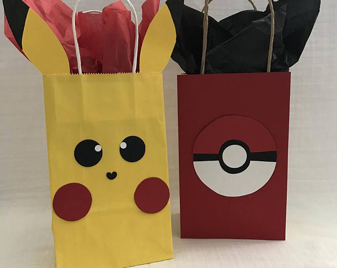 Pokemon Pikachu & Pokeball Party Favor Bags