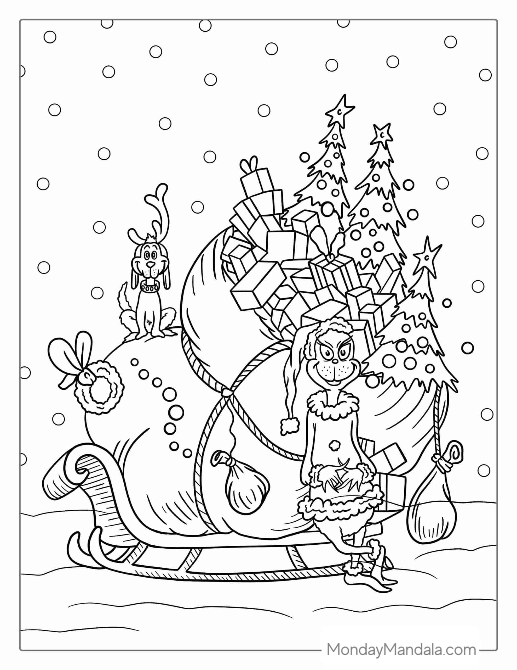 38 Grinch Coloring Pages (Free PDF Printables) | Grinch coloring pages ...