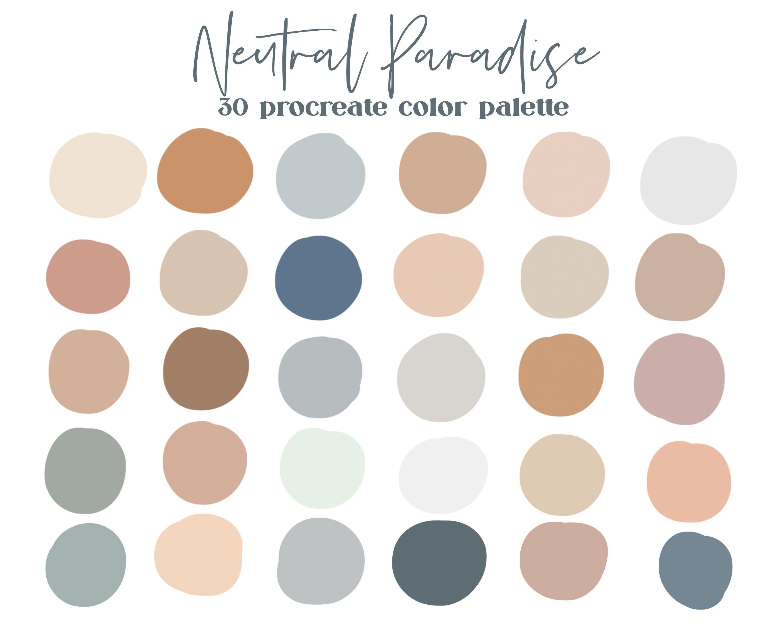 Neutral Paradise Procreate Color Palette / Ipad Procreate | Etsy ...