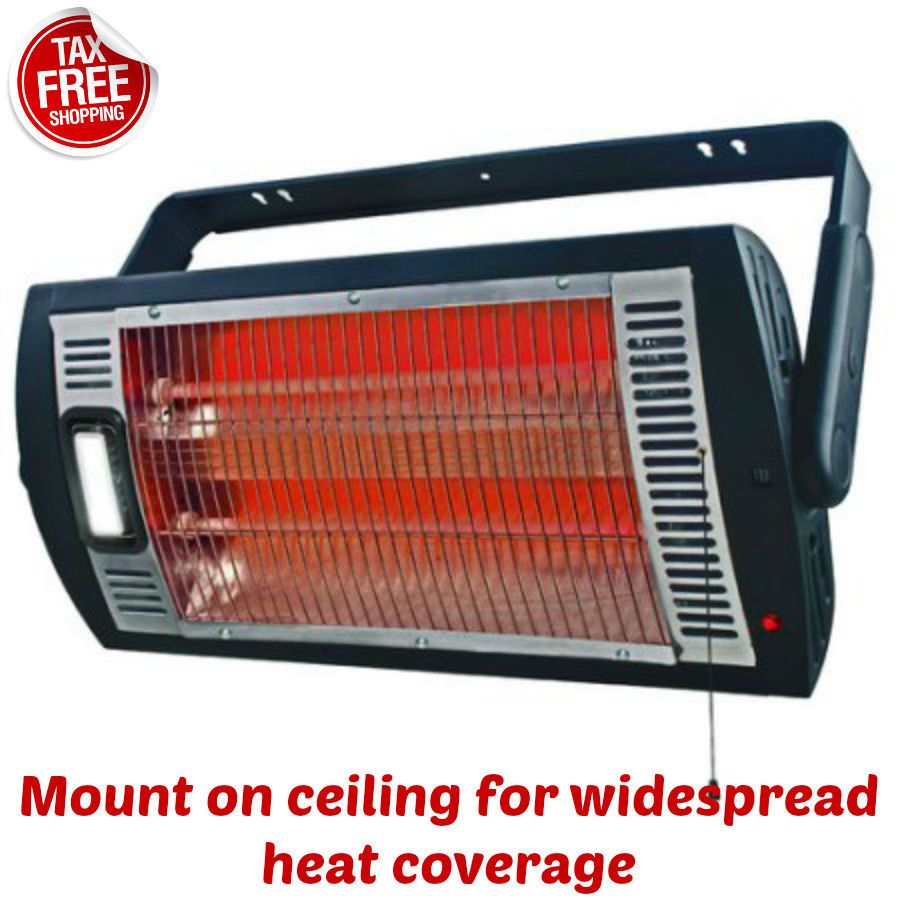 electric heater ceiling mounted patio workshop garage light black yard heating optimus mountedheater portablehea design marantec 4500 parts