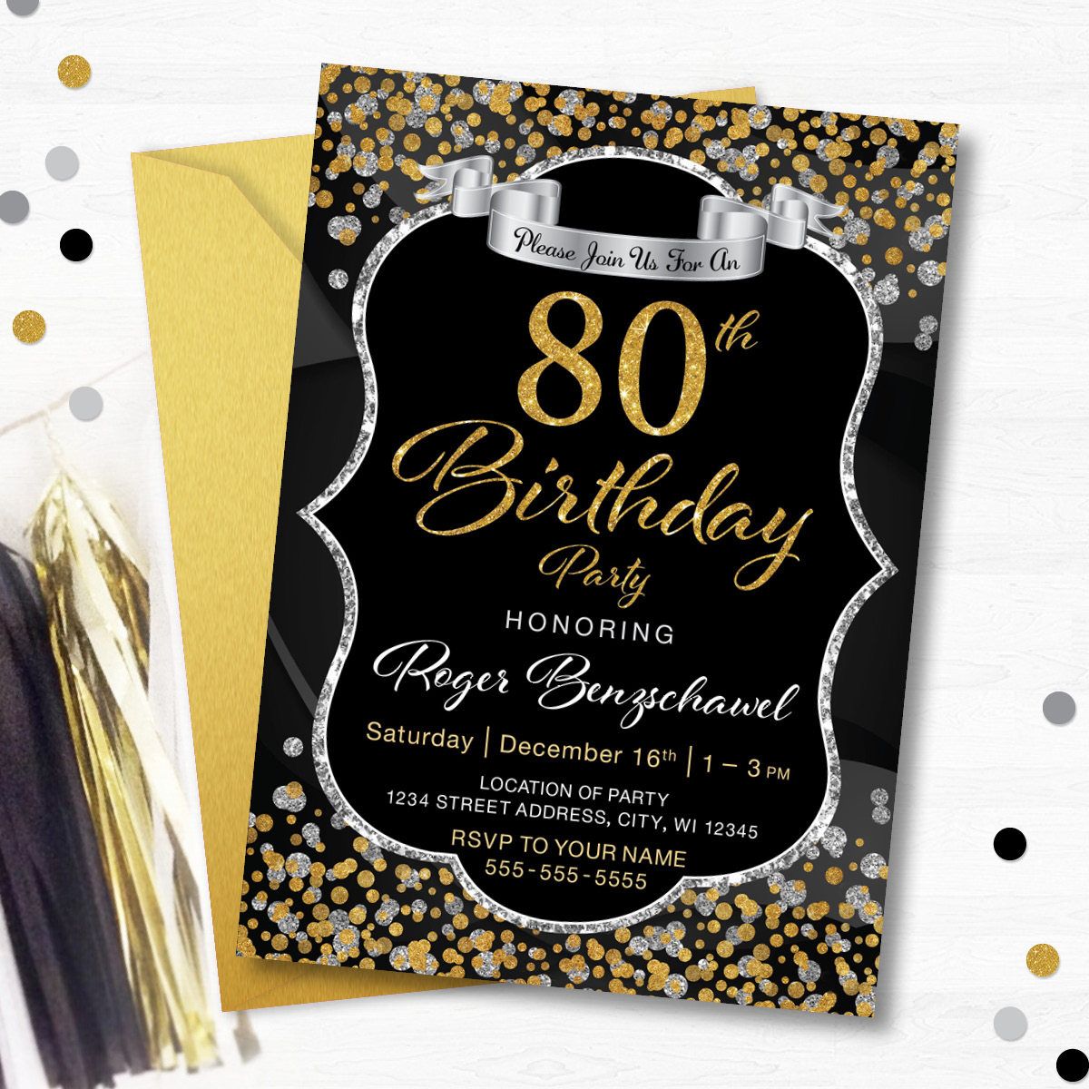 Men Birthday Party 70th Birthday Invitations Digital file Navy Blue and ...