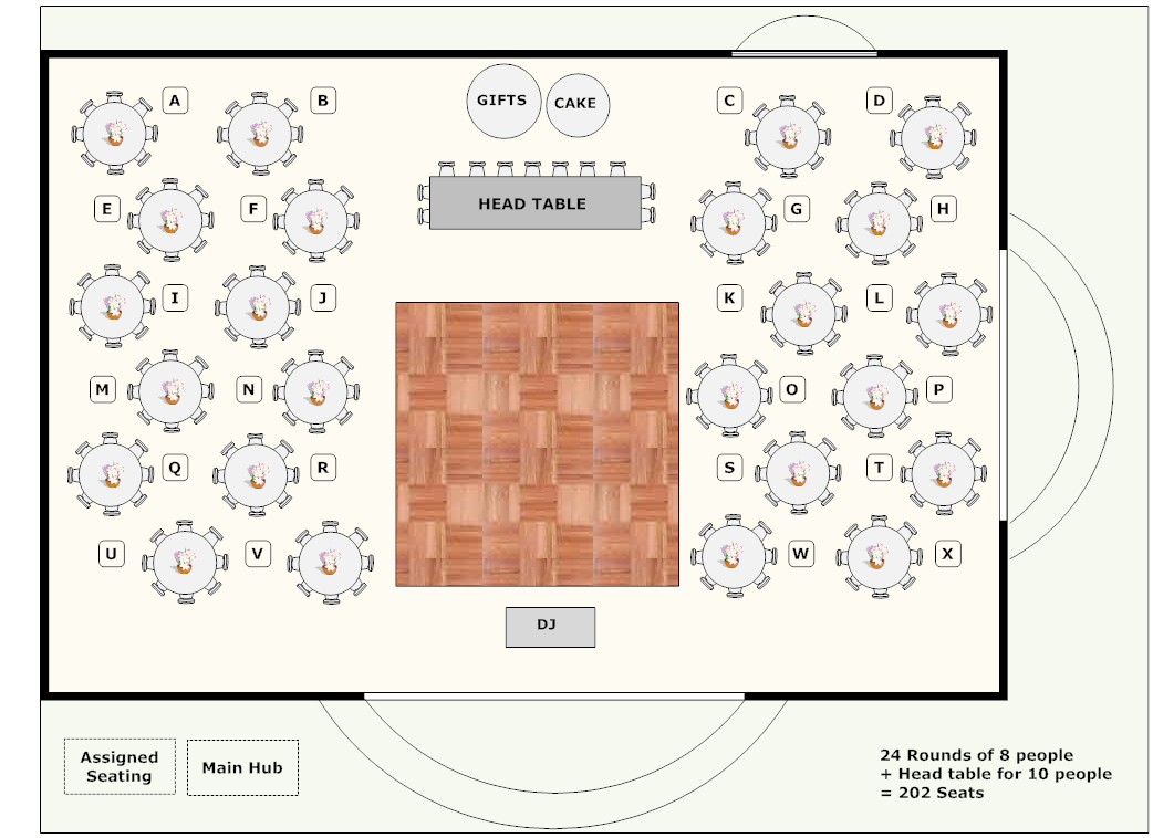 Wedding Reception Table Layout