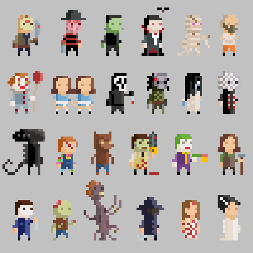 Pixel Art fun with the scariest iconic movie characters #horror # ...