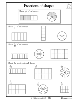 Fractions of shapes Fractions Of Shapes, 3rd Grade Fractions, 3rd Grade ...