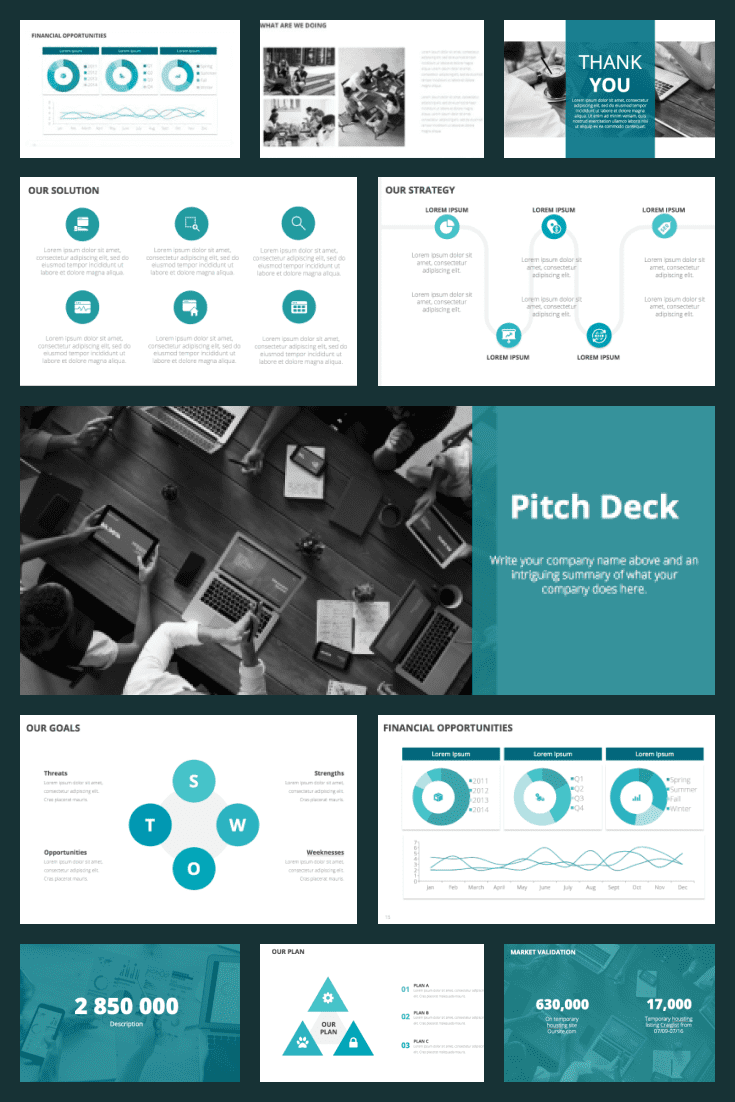 Clean Style Pitch Deck Template 2021: Powerpoint Google Slides Keynote ...