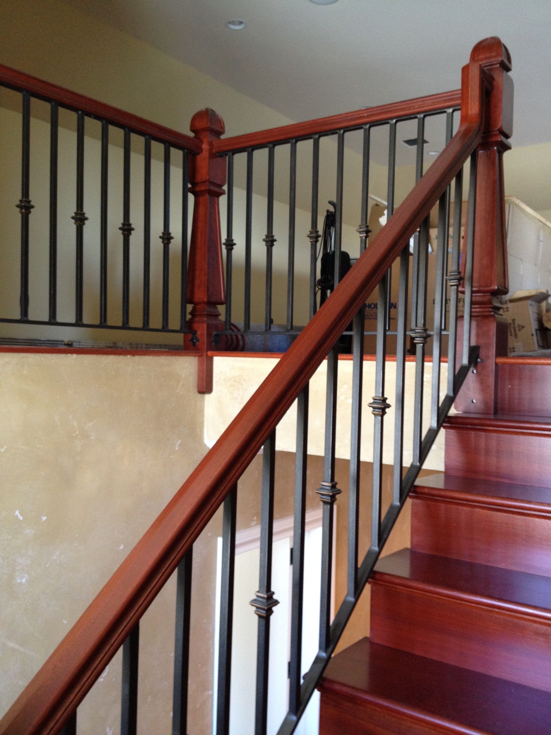 Simple Interior Metal Stair Railing With Low Cost