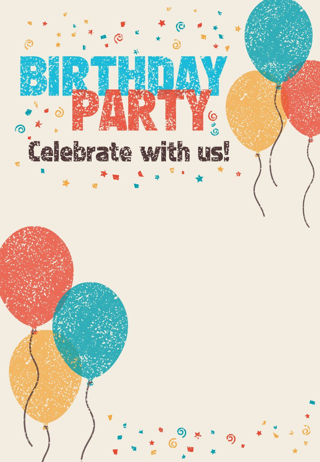 Printable Invitation Cards For Birthday Party