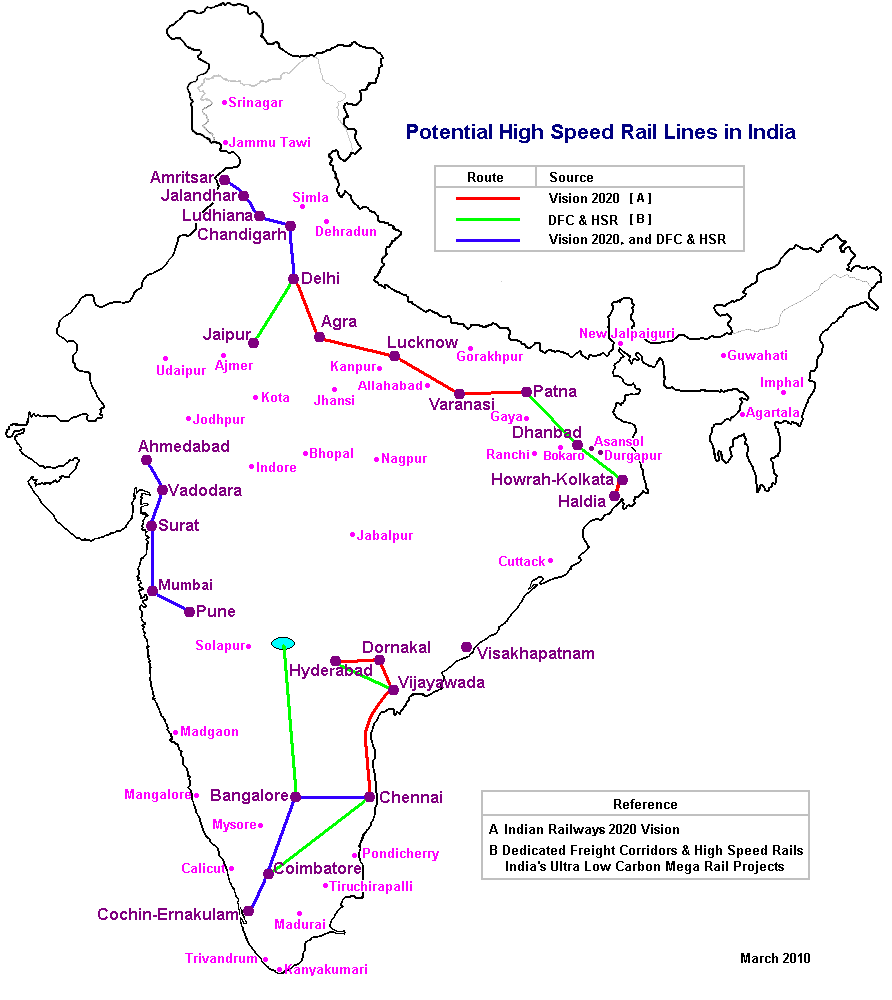 Bullet Train In India Map - United States Map