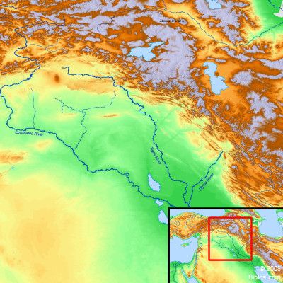 Bible Map: Tigris-Euphrates Region | Bible mapping, Bible, Region