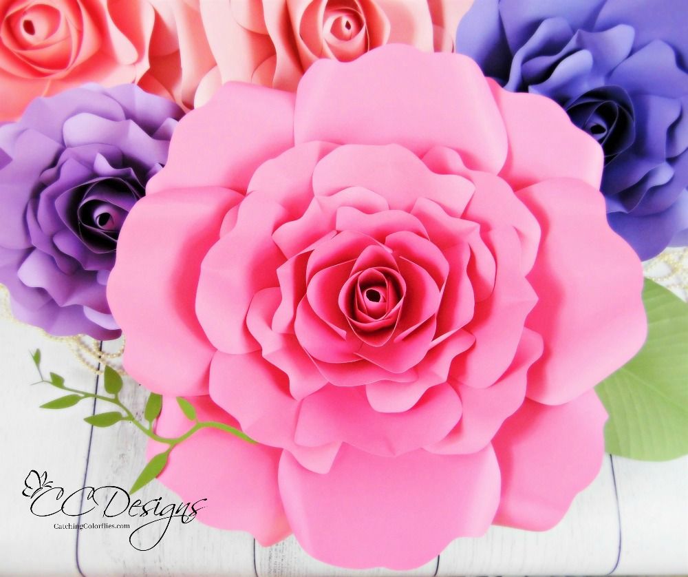 How To Make Large Paper Flowers Easy DIY Giant Paper Flower Paper