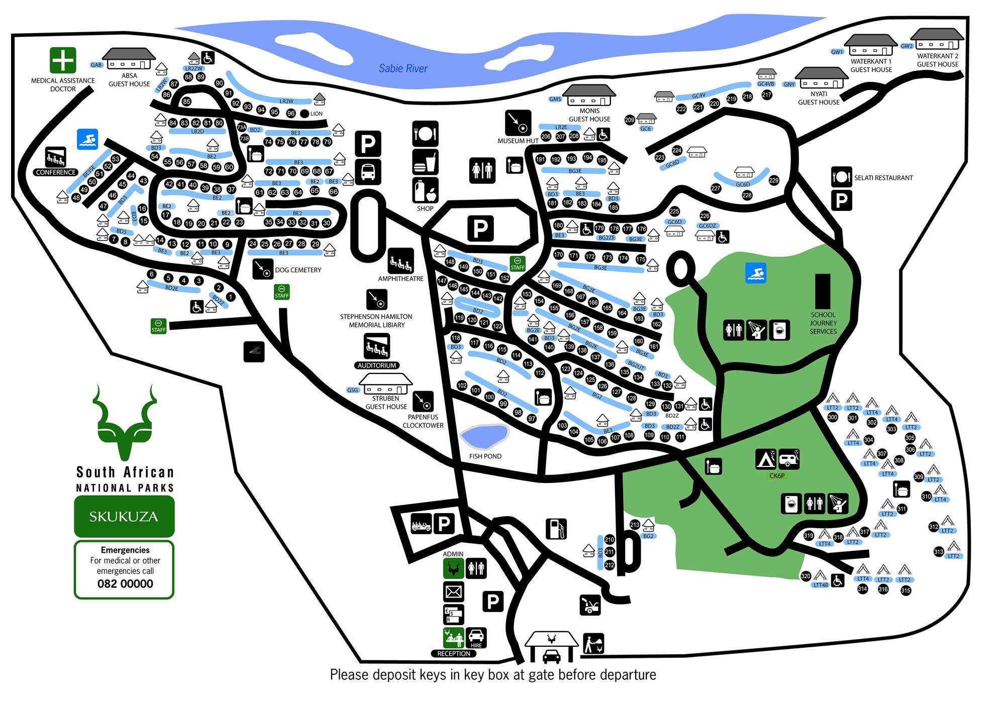 Lower Sabie Rest Camp Map - Explore Kruger National Park