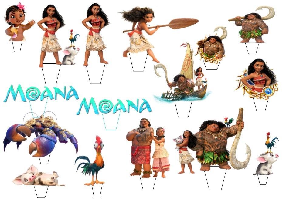 Moana Cake Topper Printable