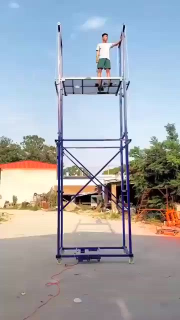 This contains an image of: FACTORY OUTLET🔥Multiple Models Foldable Electric Scaffolding Lift Platform(🔥Loads Up To 500KG!)