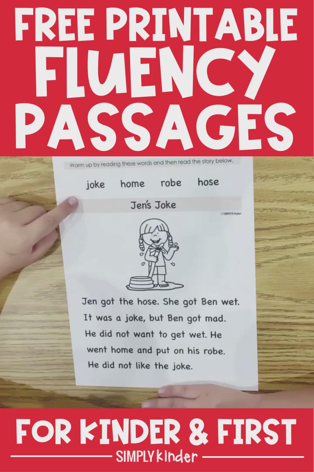 This may contain: the free printable flueny passage for kids to read and practice their reading skills