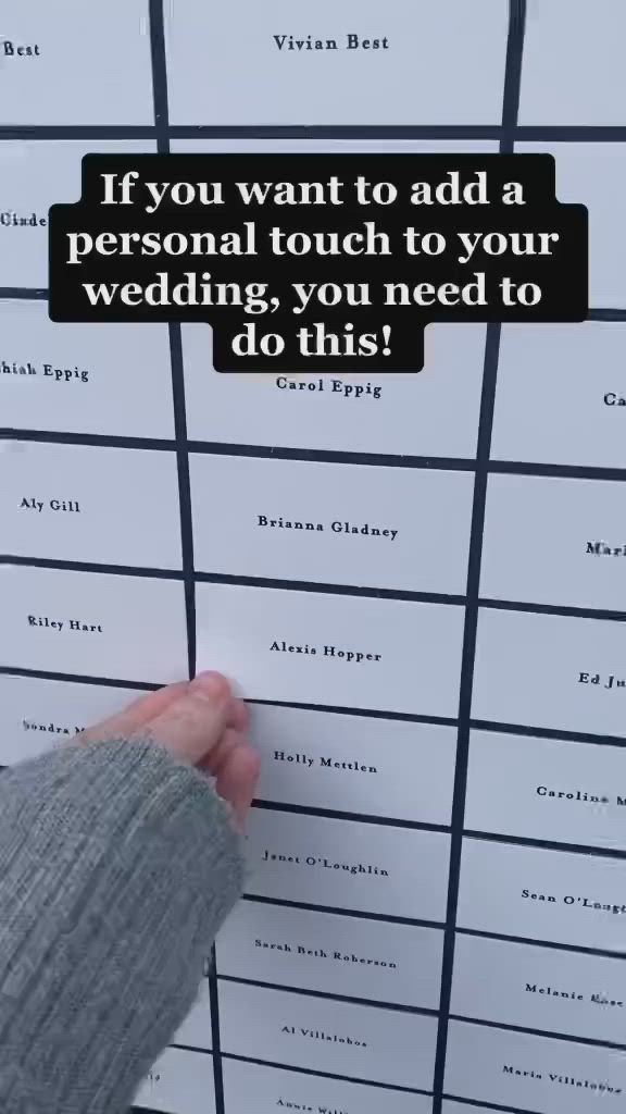 This may contain: someone is holding up a sign that says if you want to add a personal touch to your wedding, you need to do this