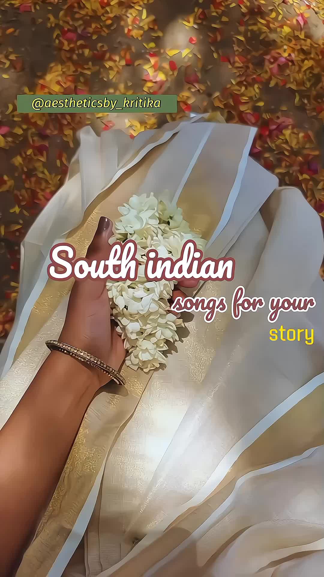 This contains an image of: South indian songs for instagram story ˚˖𓍢ִ໋🦢˚