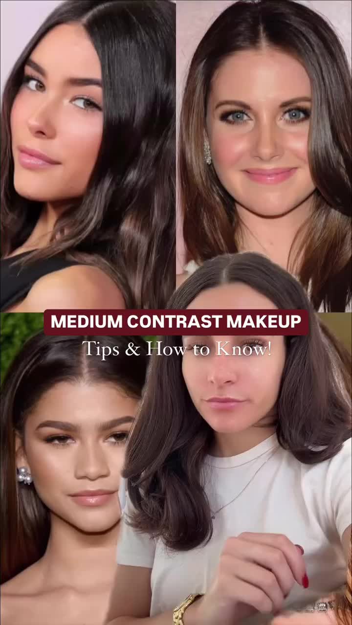 MEDIUM CONTRAST: how to know if you have it, and how to do your makeup for it 💄🤝🏼✨ I loooove this guideline for choosing your makeup because it really is all about enhancing your natural beauty instead of trying to change it! Contrast level is a MAJOR part of color analysis, so even if you figure this out and get the undertone wrong, you’re already half way to your best colors & styles! Let me know if you want to see the same for low & high contrast! 🫶🏼💕