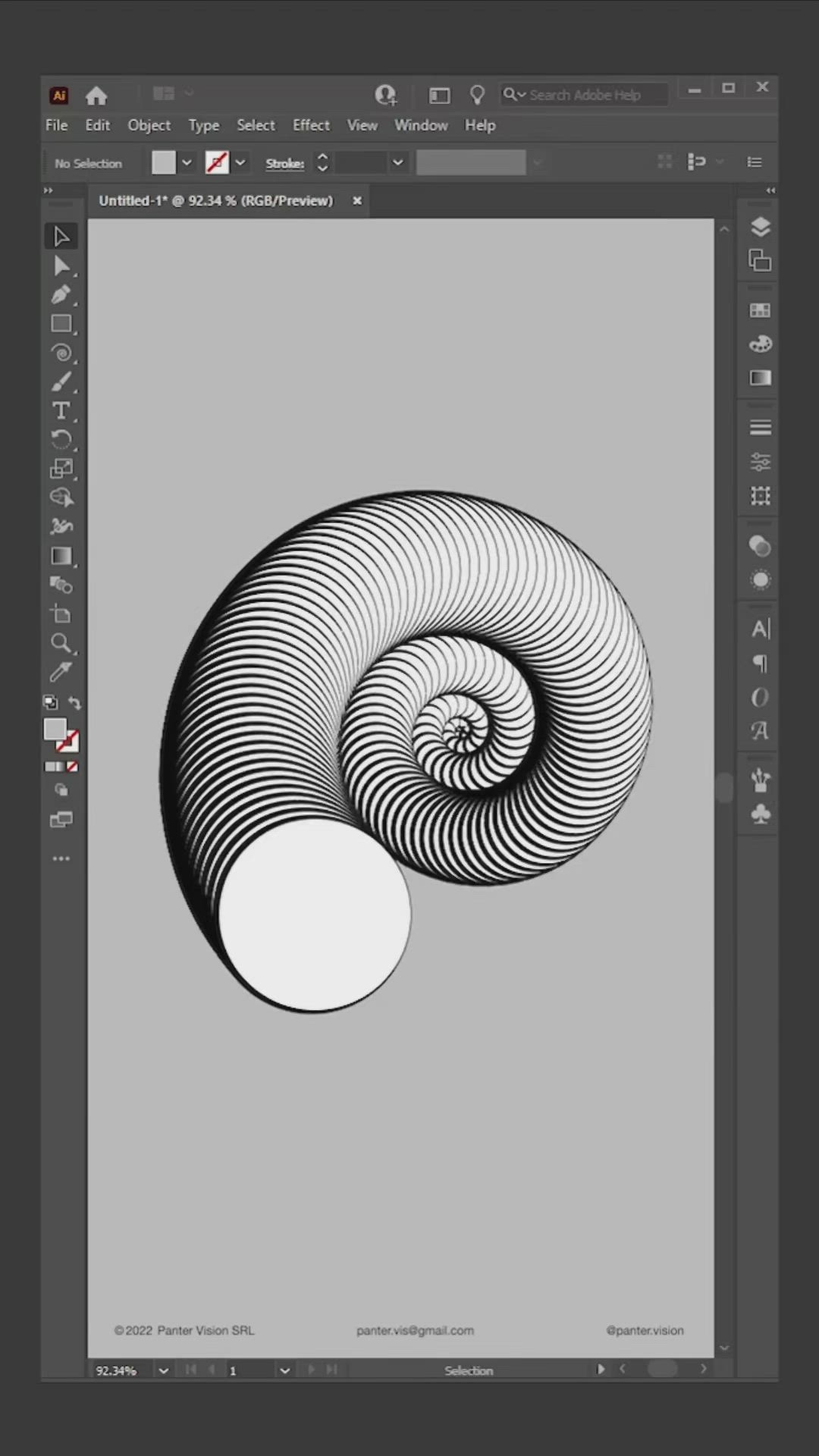 This may contain: an image of a spiral design in adobe