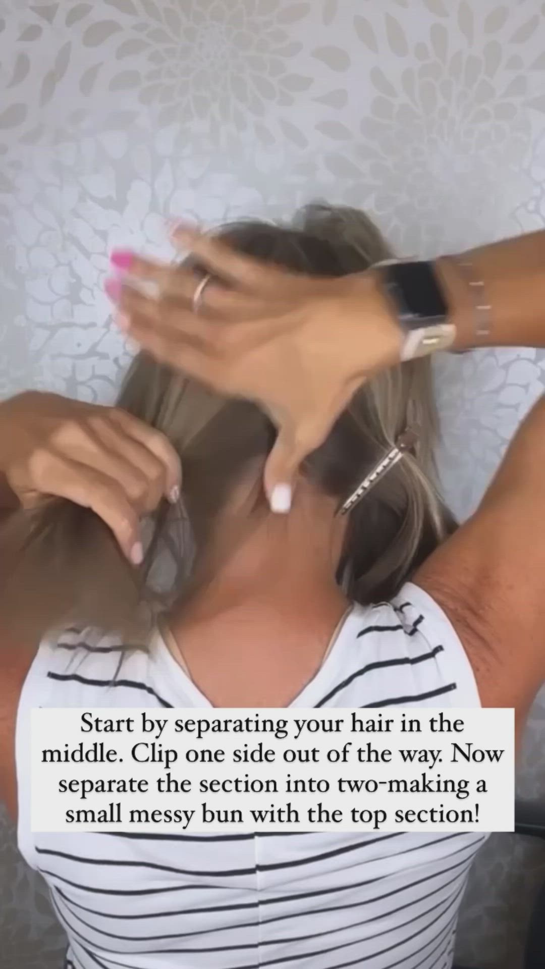 This contains an image of: Easy hat hairstyle 🤍