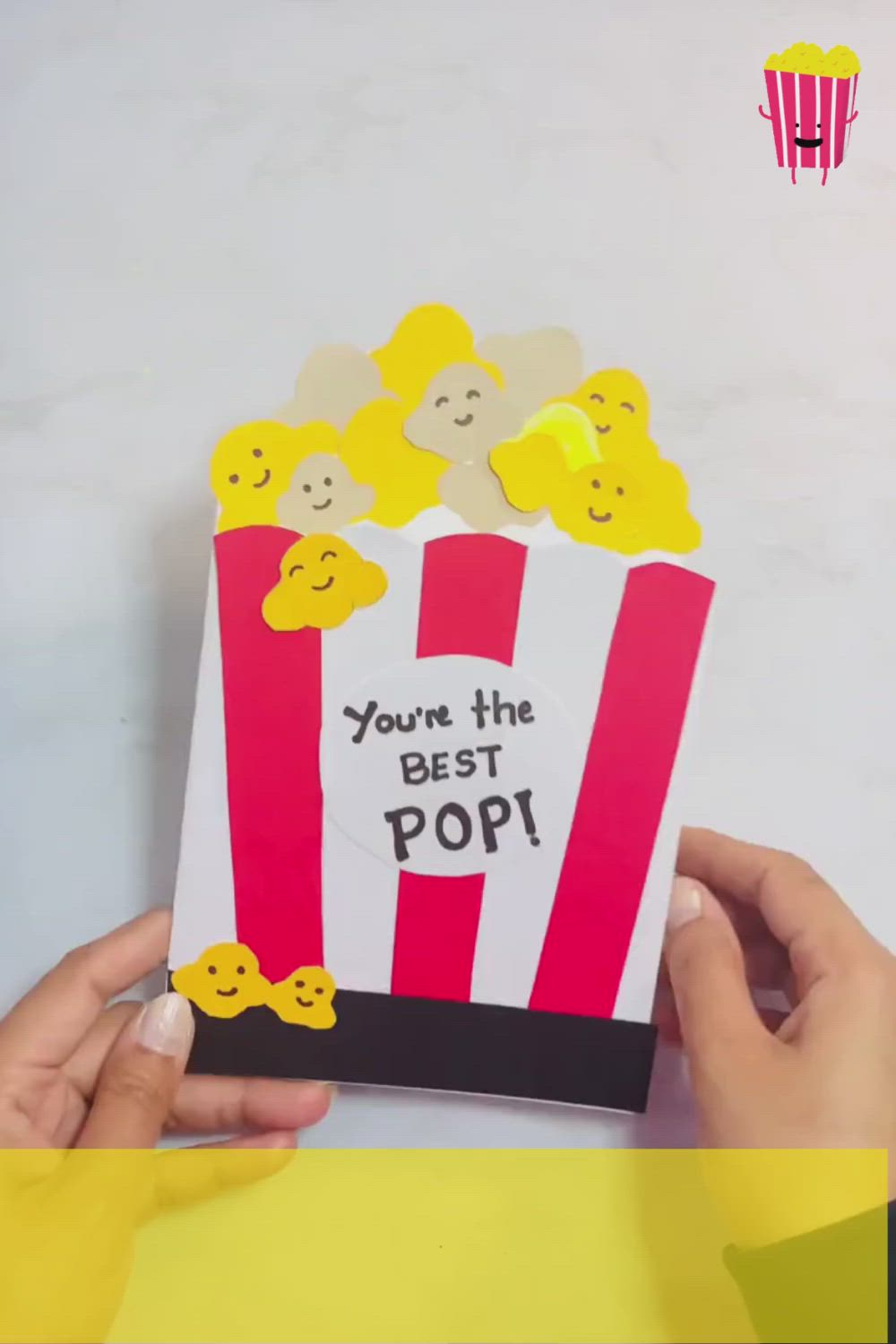 This may contain: a father's day card with popcorn