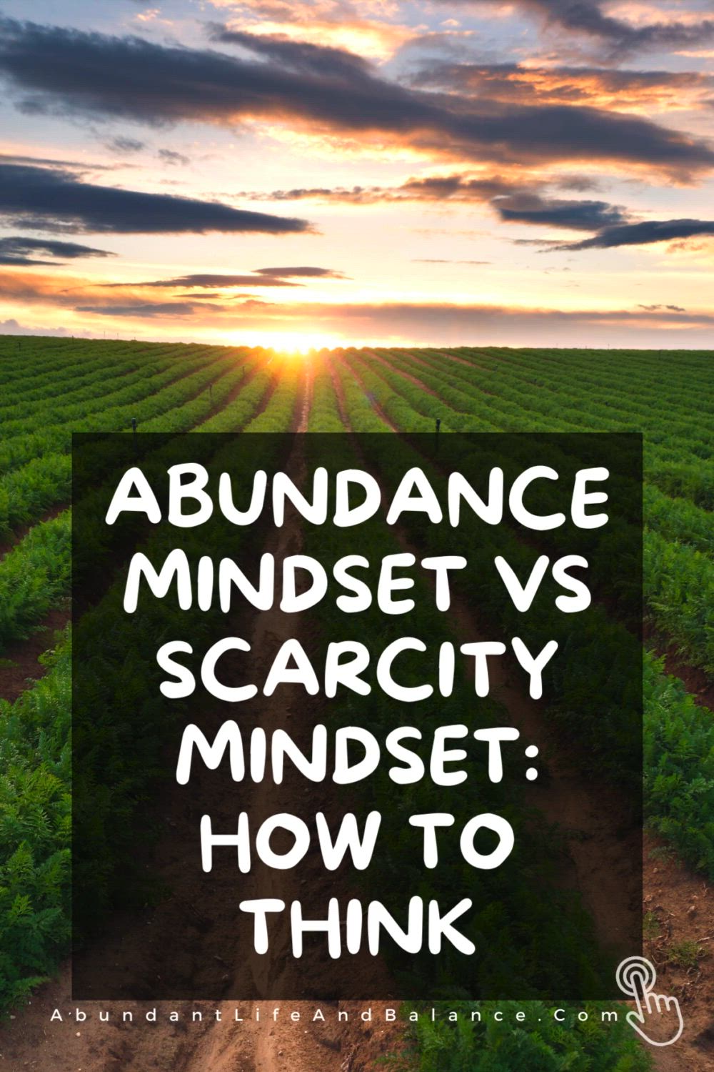 This may contain: a field with the words abundance minds, scarity minds and how to think about them