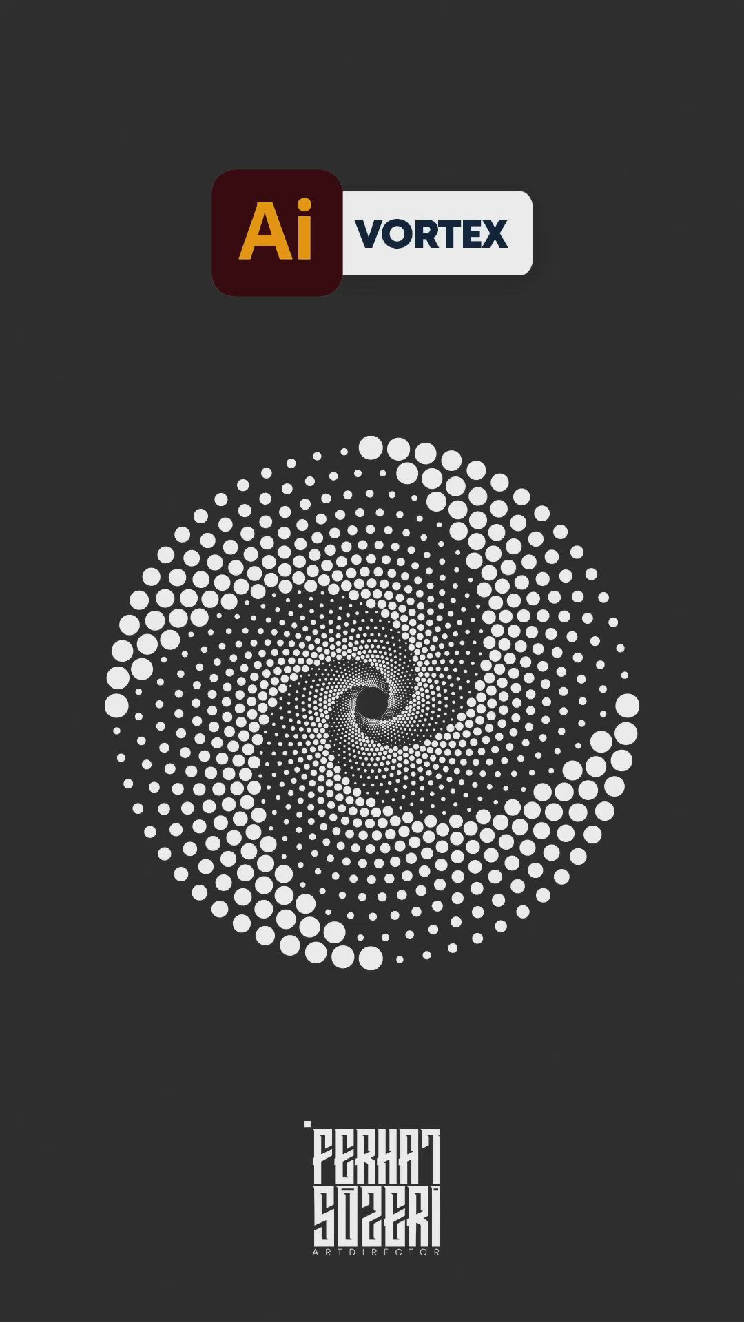 This may contain: an image of a black and white spiral with the words votrex on it