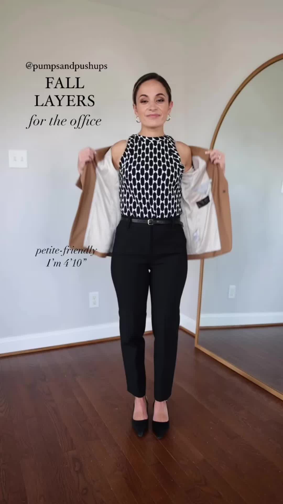 Layering options for work via pumps and push ups | outfits for work | petite fashion | fall outfits | business casual outfits