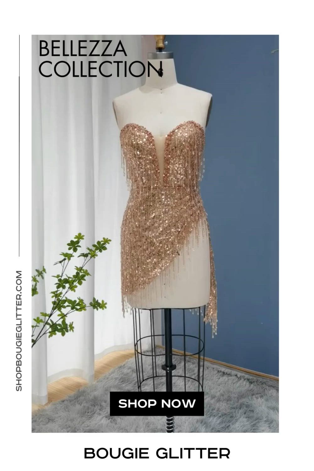 Looking for a dress to make a statement? This copper/gold sequin and tassel mini dress is perfect! This dress is perfect for a birthday party, clubbing, night out or any glamorous occasion.