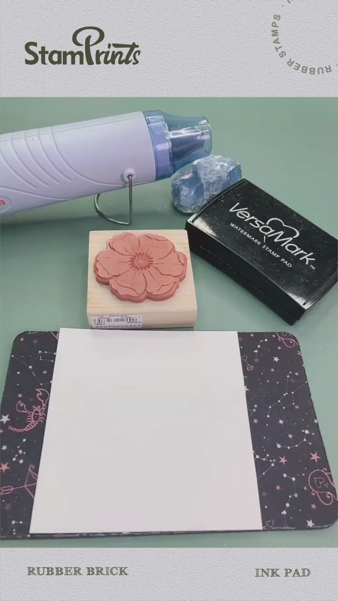 This contains: Use the embossing ink pad and floral rubber stamp to make a stunning card