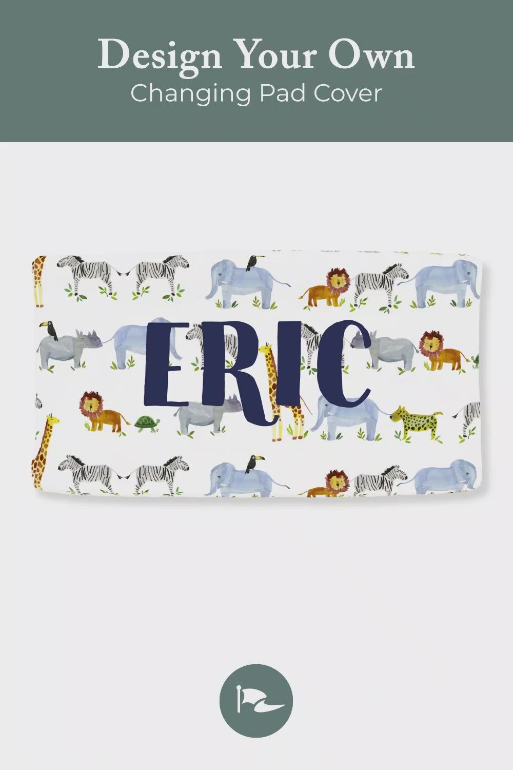 This may contain: the front cover of an ipad case with animals on it