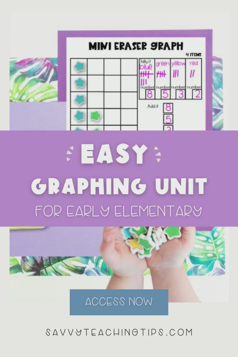 This may contain: an easy graphing unit for kids to use