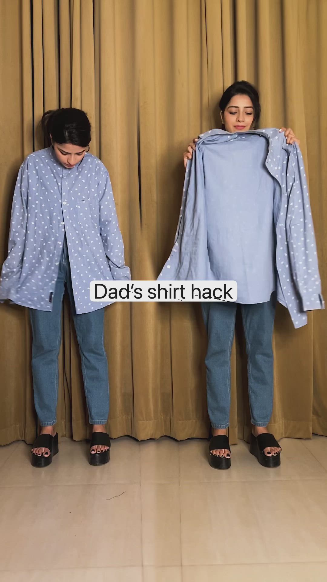 This contains an image of: Dad’s shirt hack