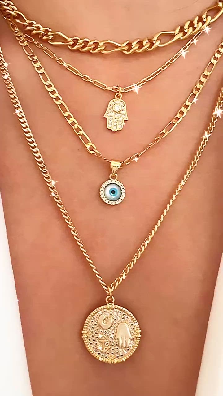 This contains: BLESSINGS LUCK NECKLACE - GOLD FILLED