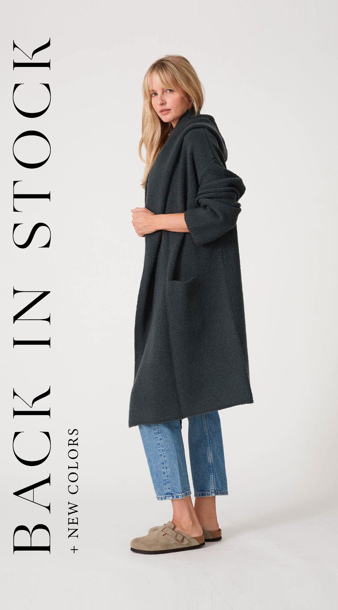 The sweater coat of your dreams is back! Like a heavy blanket with arms but way more flattering, this oversized sweater coat with a buttery soft, slouchy feel is exactly what you need to seamlessly transition to cooler weather. This ultra-cozy boho sweater coat doubles as a loungewear housecoat, or wear it over your date night dress for a casual, cozy look. #casualoutfit #wintersweater #sweaterweather #trending