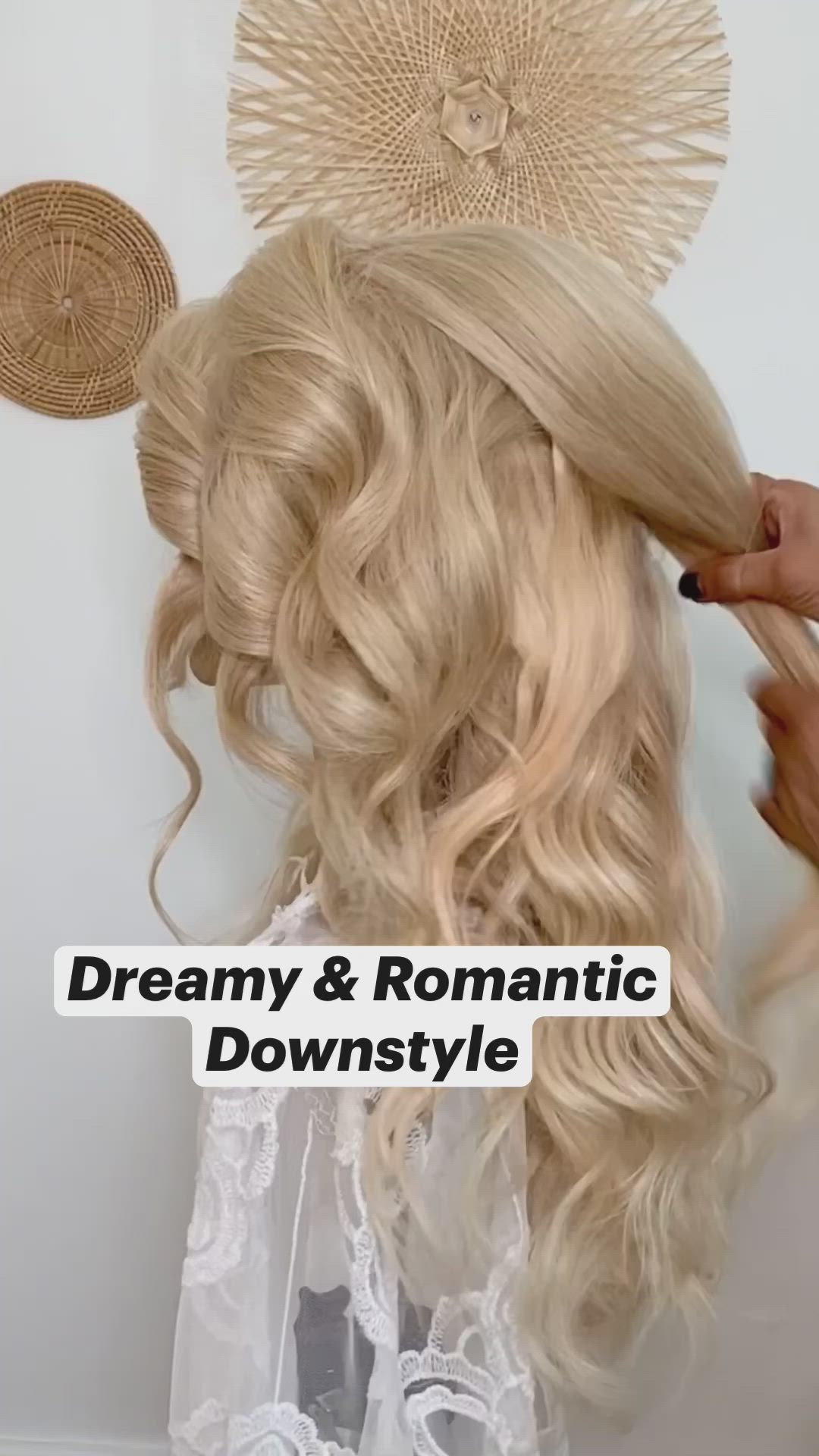 This contains an image of: Dreamy & Romantic  Downstyle #bride #hair #bohobride #beachbride #hairinspo #hairtutorial #bohohair