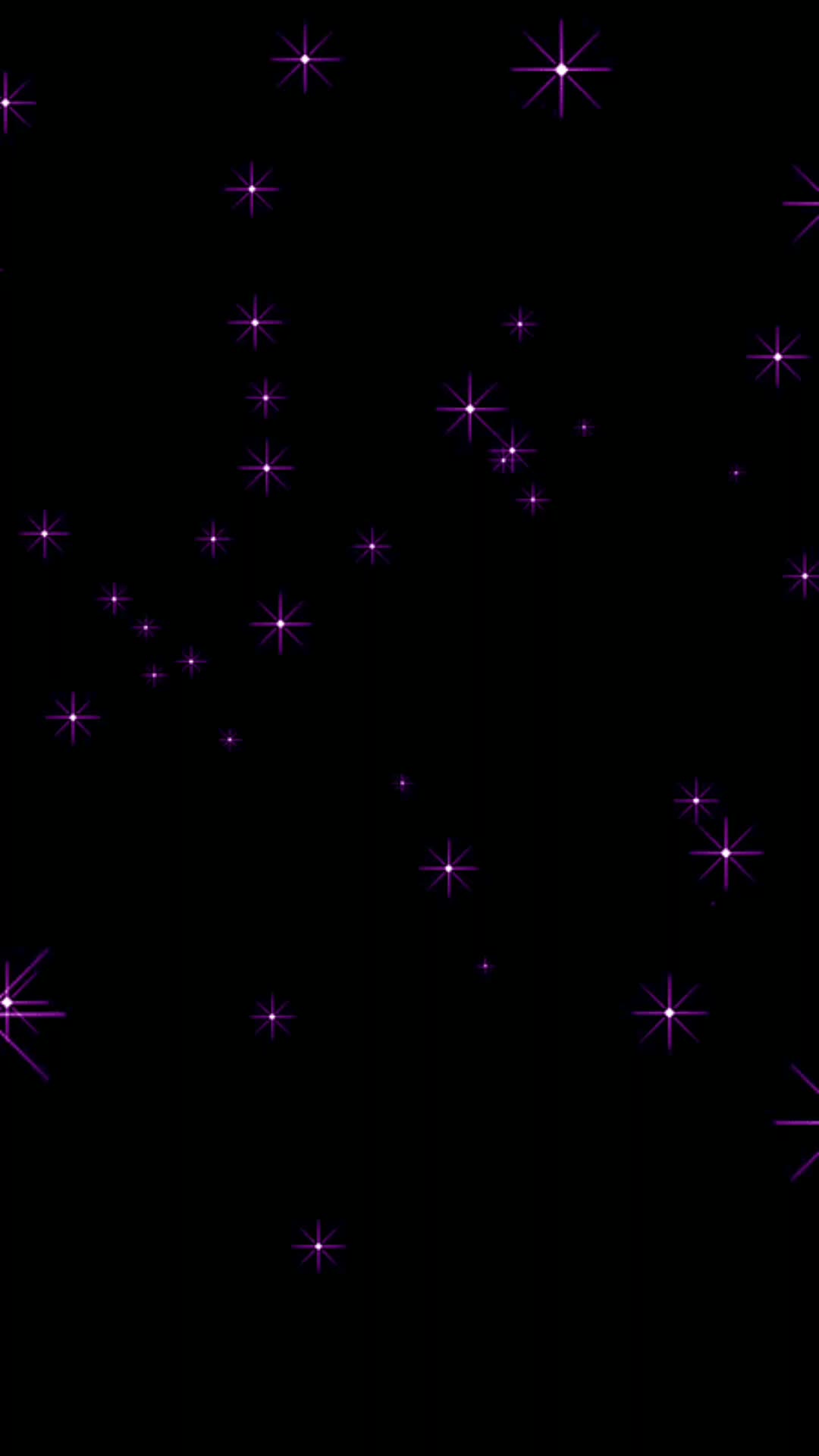 This may contain: a black background with pink and white stars