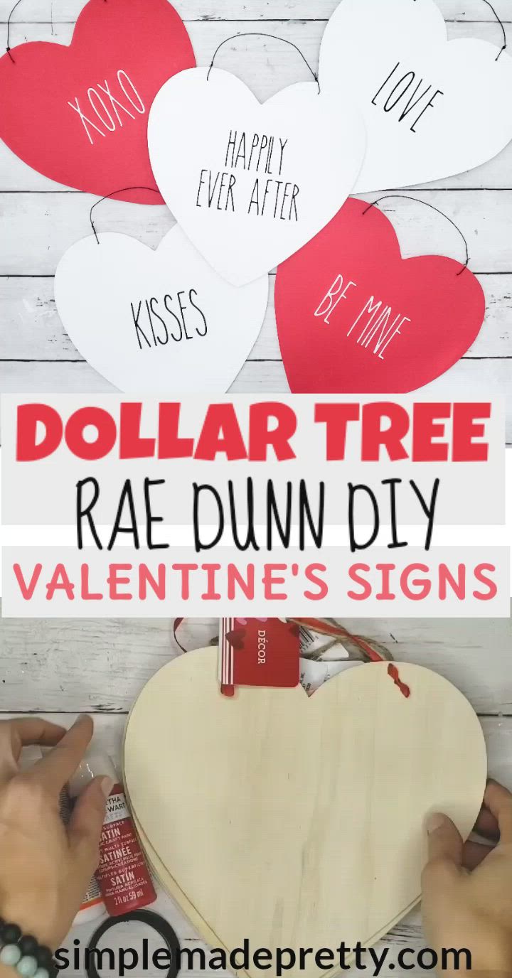 This contains an image of: Rae Dunn Valentine's Day, Rae Dunn Valentine's Signs, Rae Dunn DIY